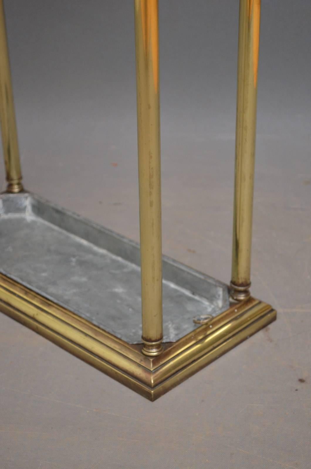 Victorian Brass Stick Stand In Excellent Condition In Whaley Bridge, GB
