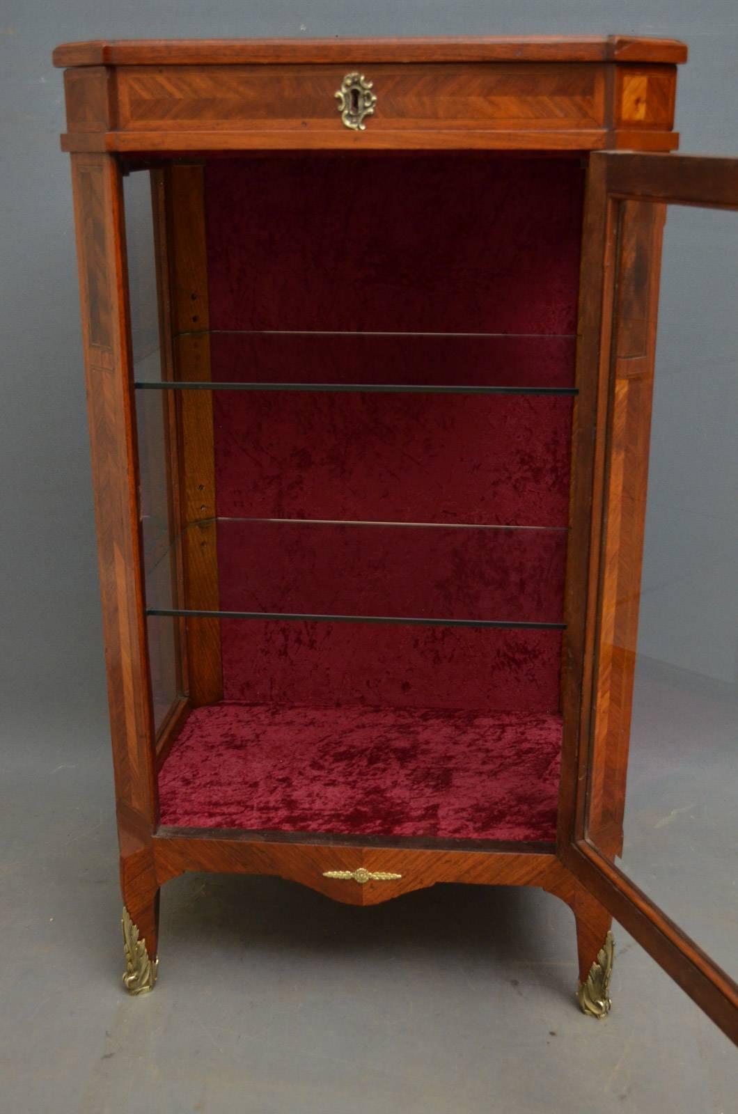 Glass Unique French Bijouterie Cabinet