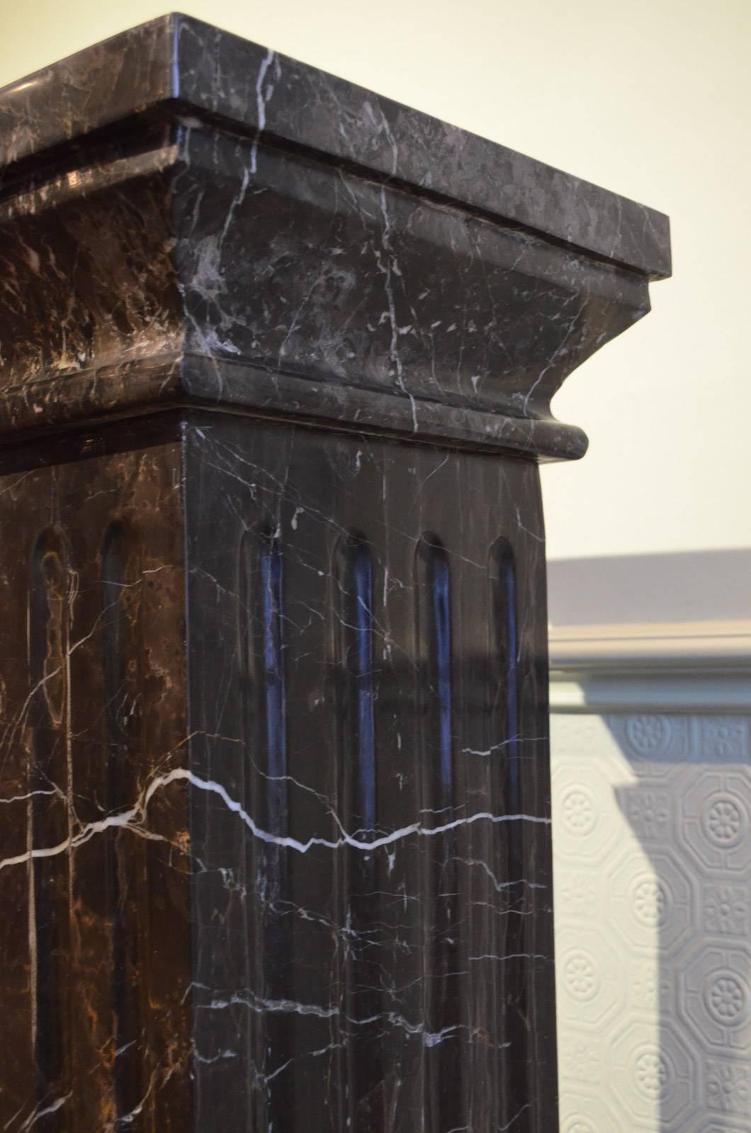 Large Pair of  19th Century Black Marble Pedestals  Black Marble Columns  In Excellent Condition In Whaley Bridge, GB