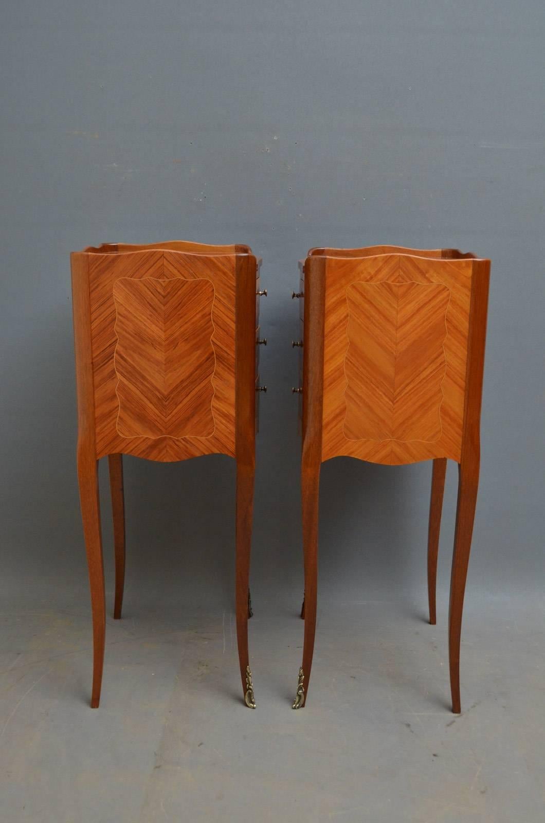 Pair of Tulipwood Bedside Cabinets 2