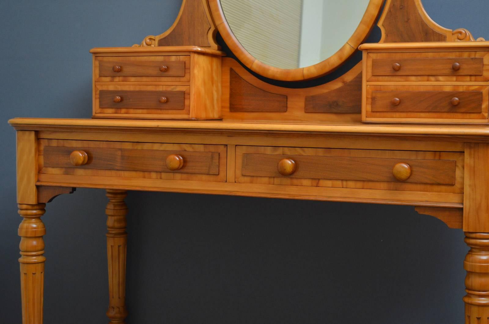 Late 19th Century Victorian Satinwood Dressing Table