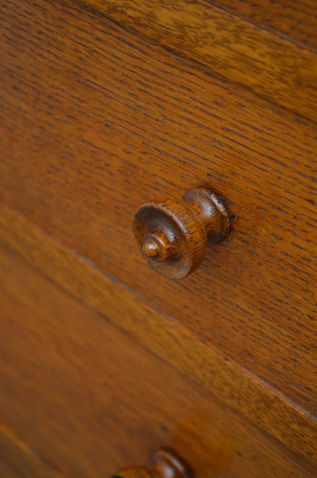 Victorian Oak Cupboard Wellington Chest In Excellent Condition In Whaley Bridge, GB