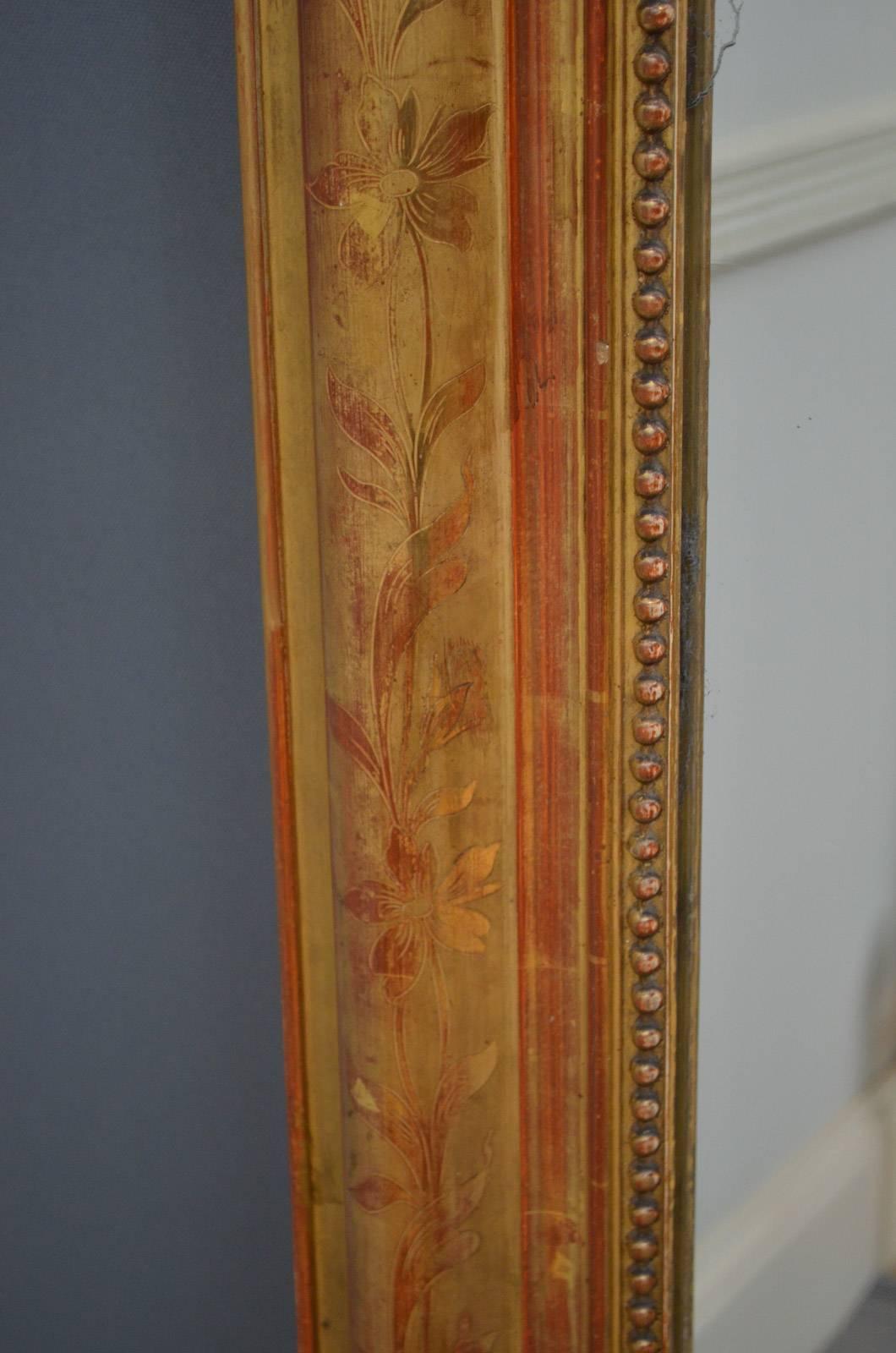 Exceptional 19th Century Wall Gilt Mirror 2