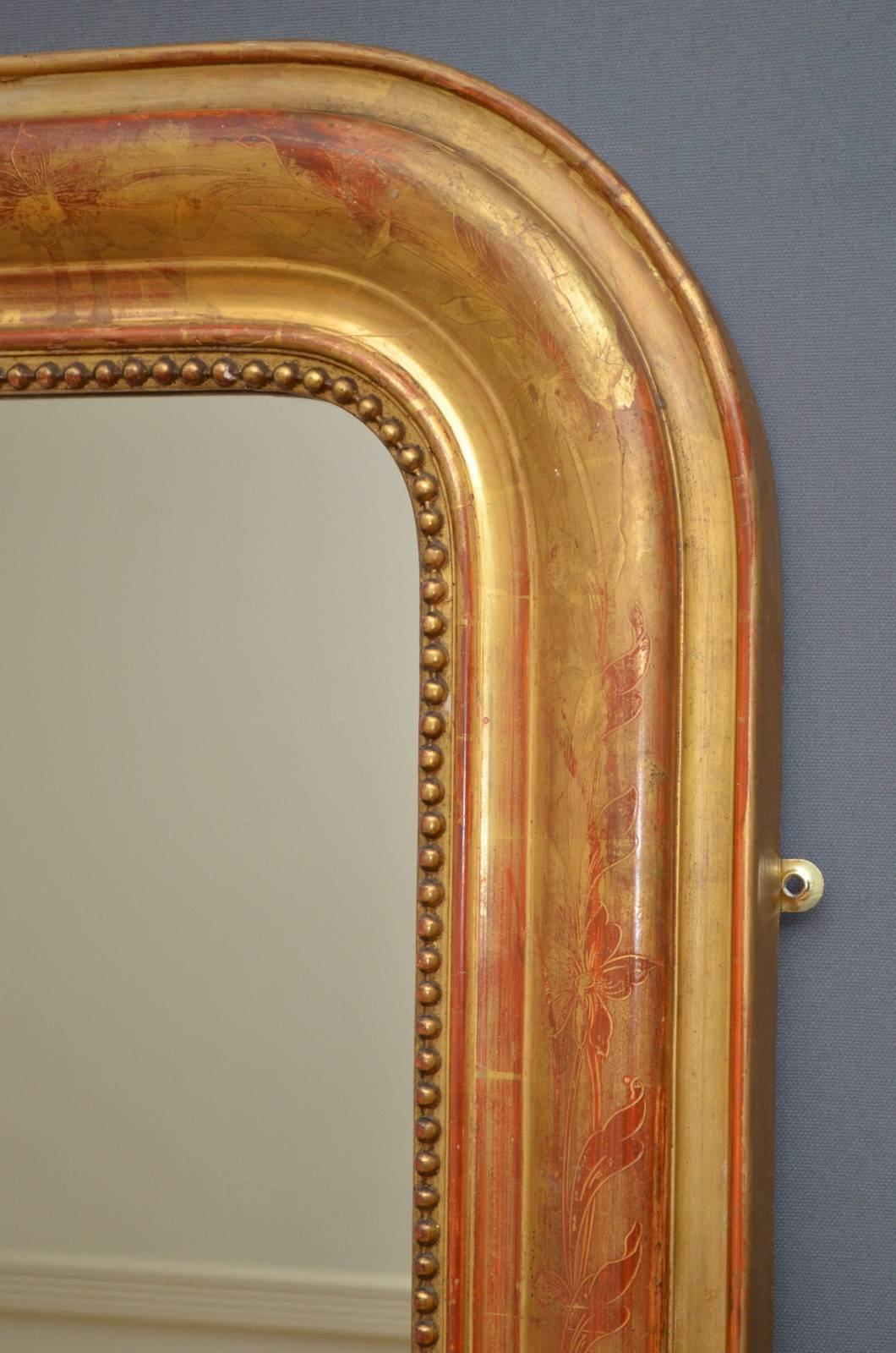 Late 19th Century Exceptional 19th Century Wall Gilt Mirror