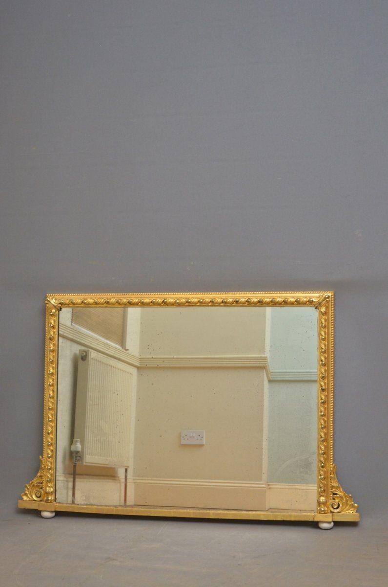 Specchio da parete in legno dorato inglese del primo periodo vittoriano in vendita 5