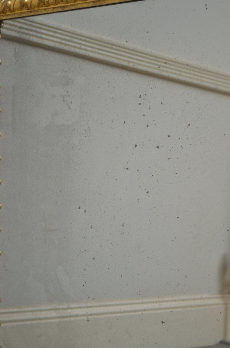 Specchio da parete in legno dorato inglese del primo periodo vittoriano in vendita 11