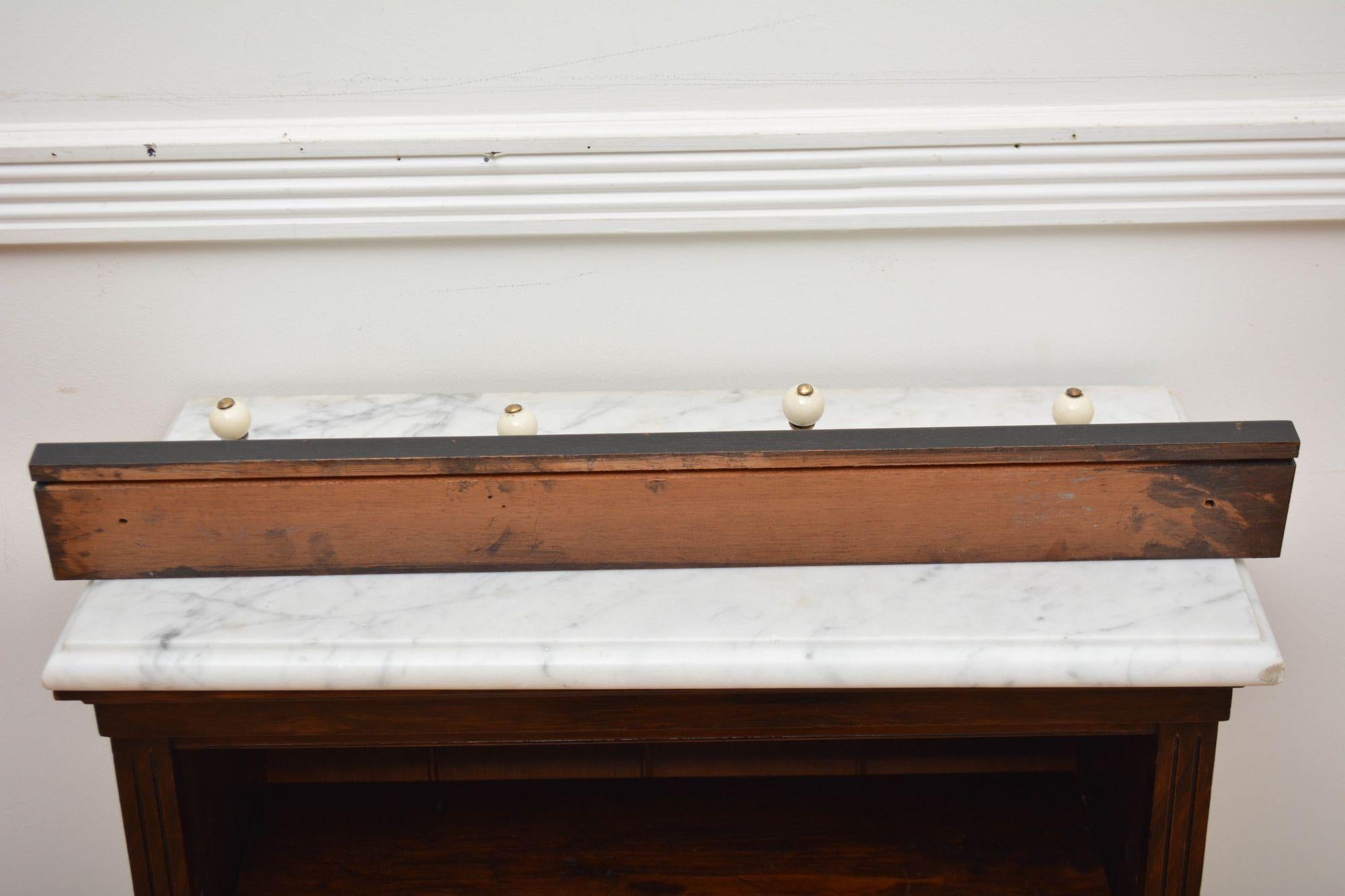 Pair Of Ebonised Brass And Ceramic Coat Rack Coat Hooks For Sale 15