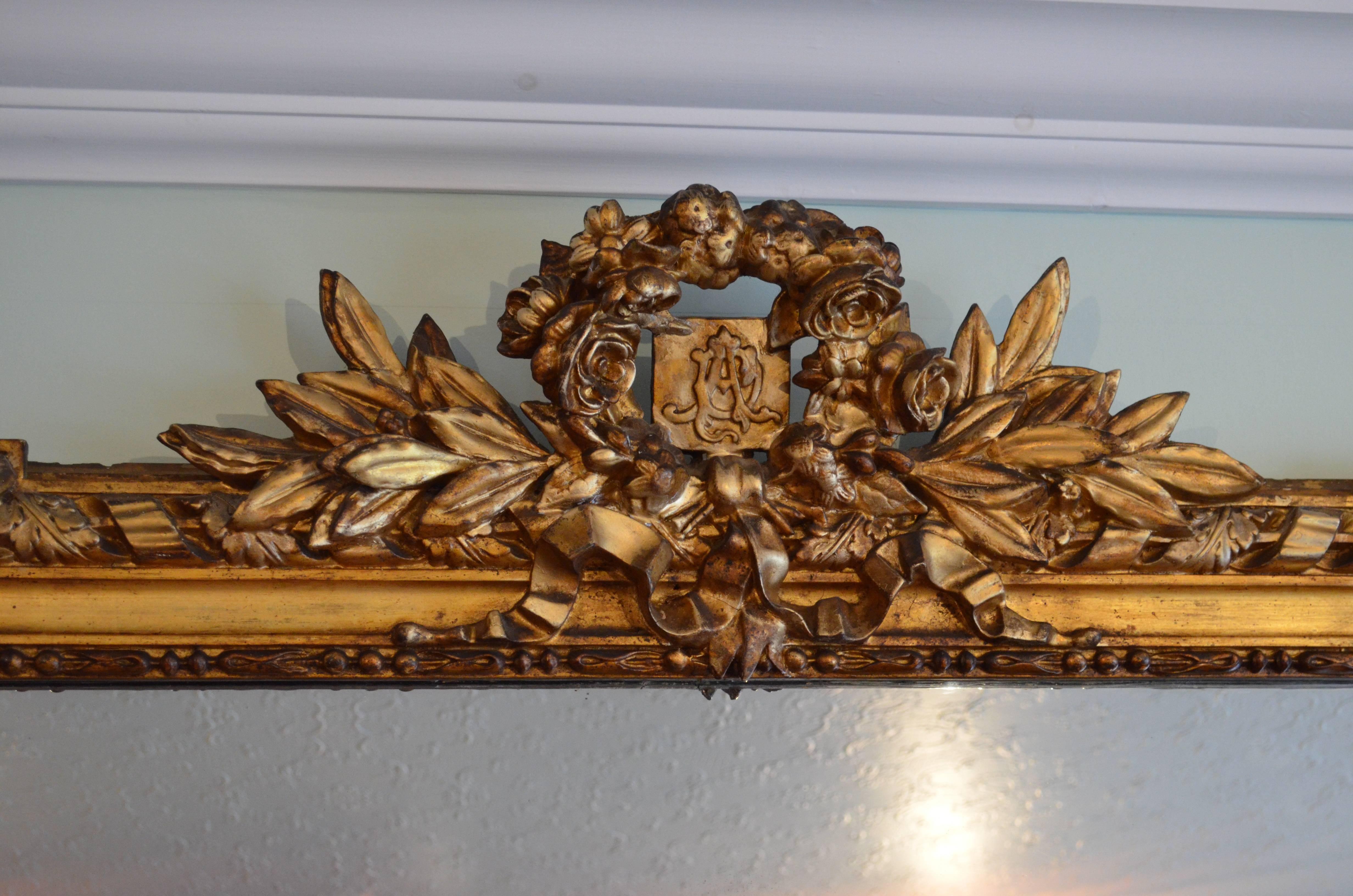 Large 19th Century Giltwood Mirror 2