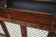 Bibliothque cabinet Regency en bois de rose