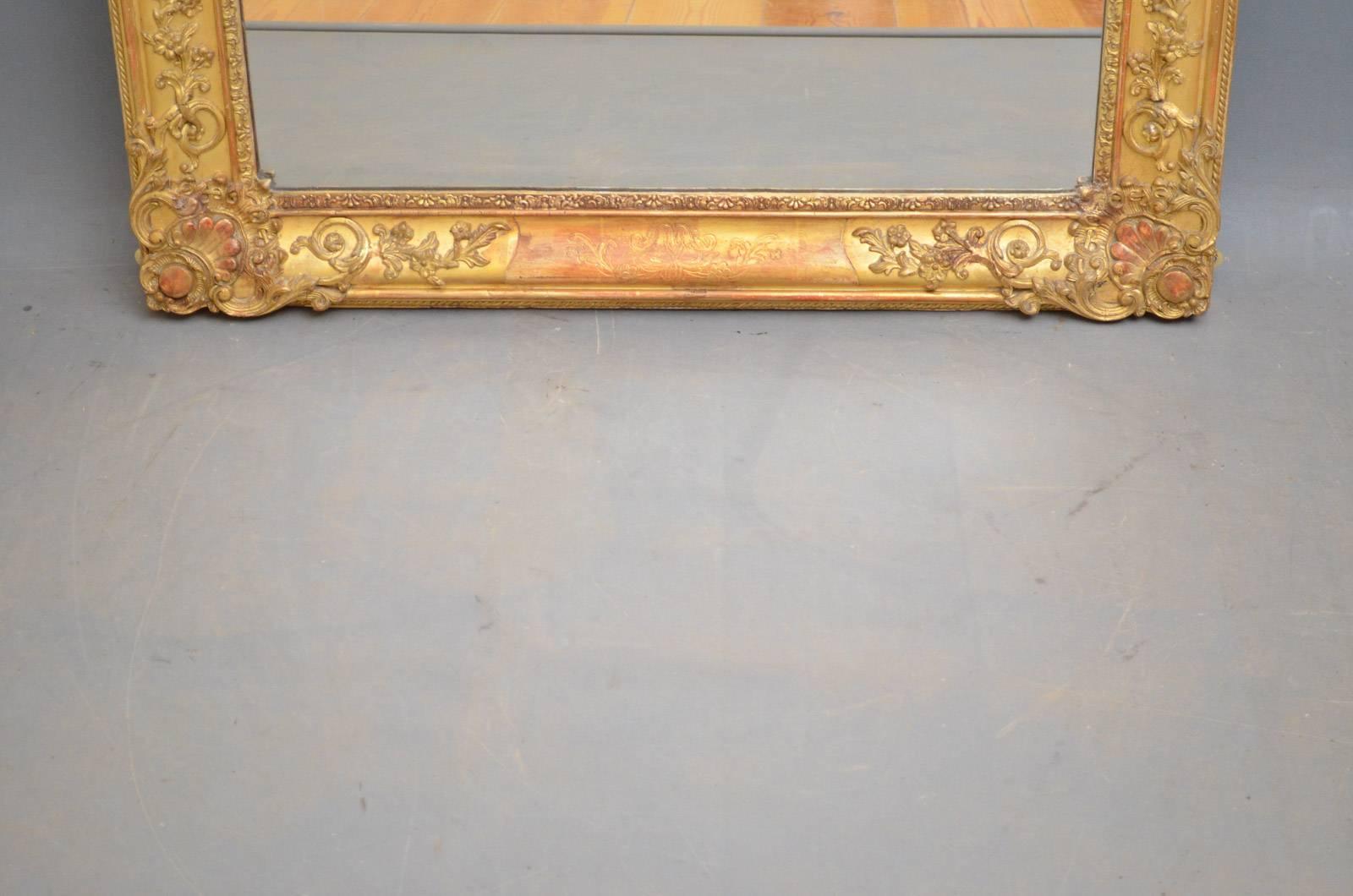 19th Century Giltwood Mirror 4