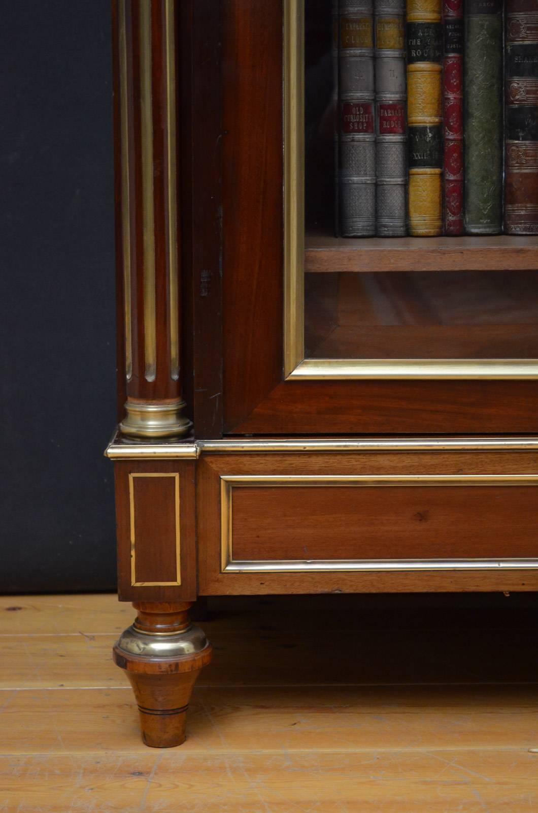 French 19th Century Mahogany Bookcase 1