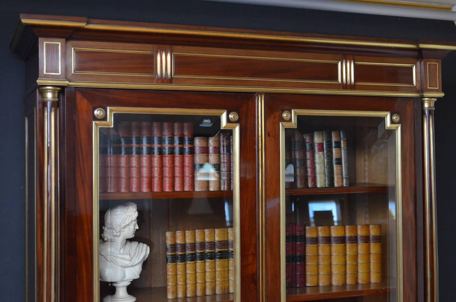 Directoire French 19th Century Mahogany Bookcase