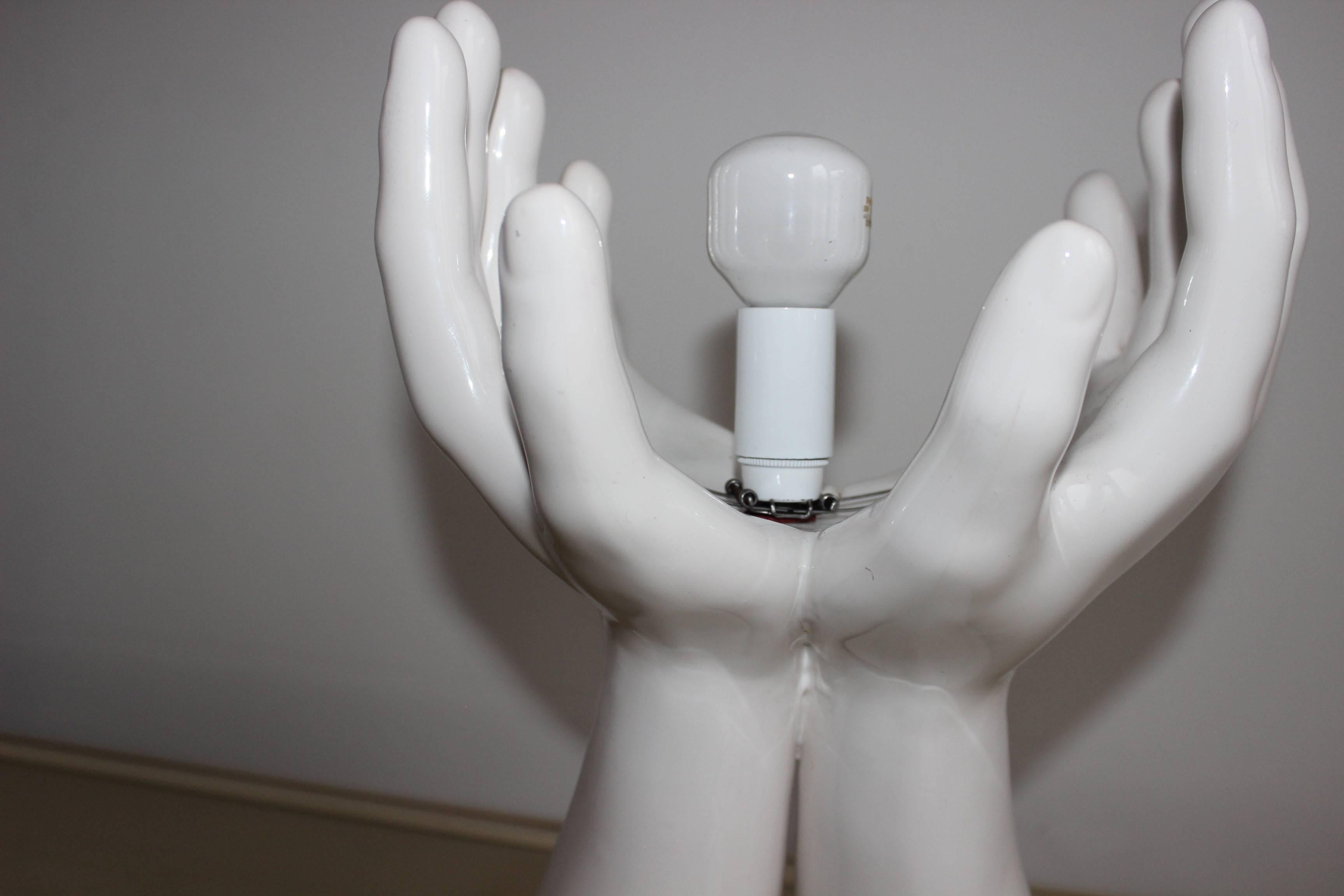 Hands Table Lamp 1960s at 1stDibs | hands lamp, hand table lamp ...