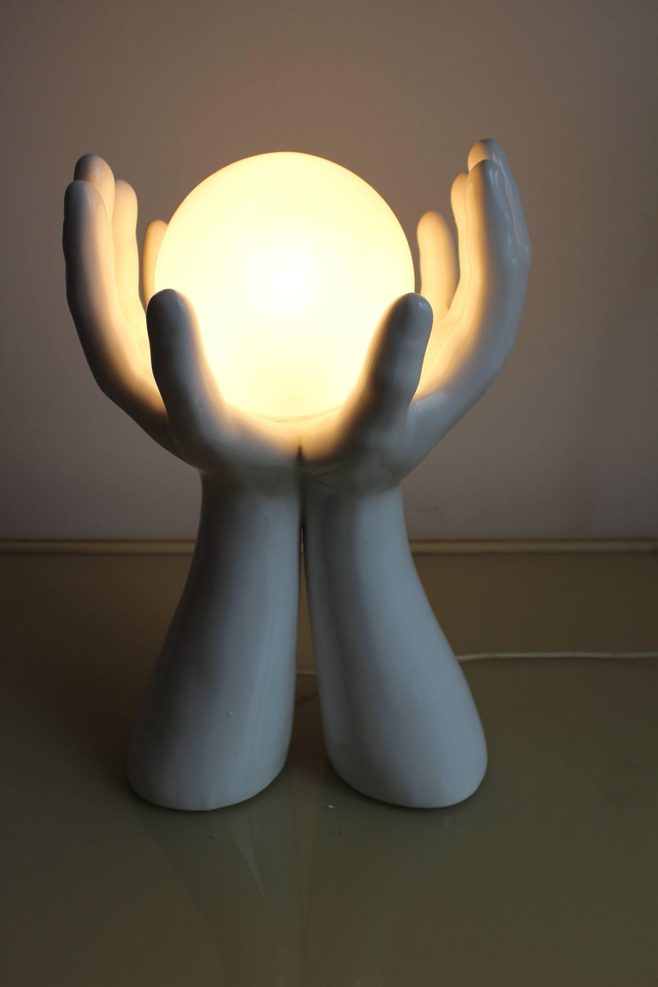 French  Hands Table Lamp 1960s