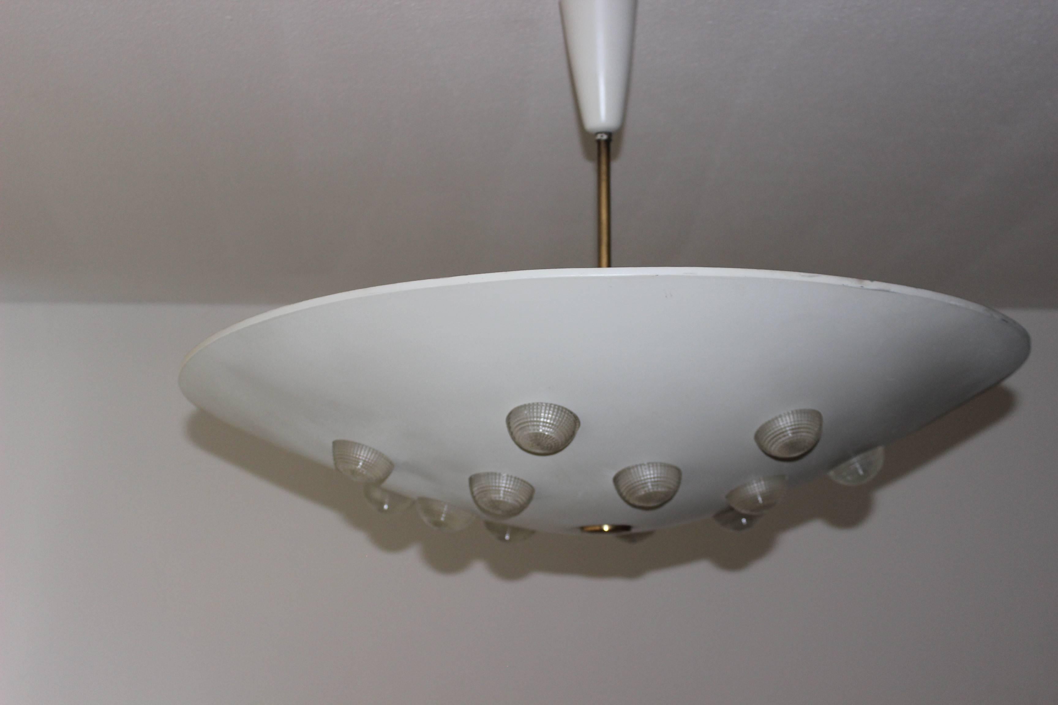 Large Chandelier by Stilnovo Italy, circa 1950-1960 For Sale 1