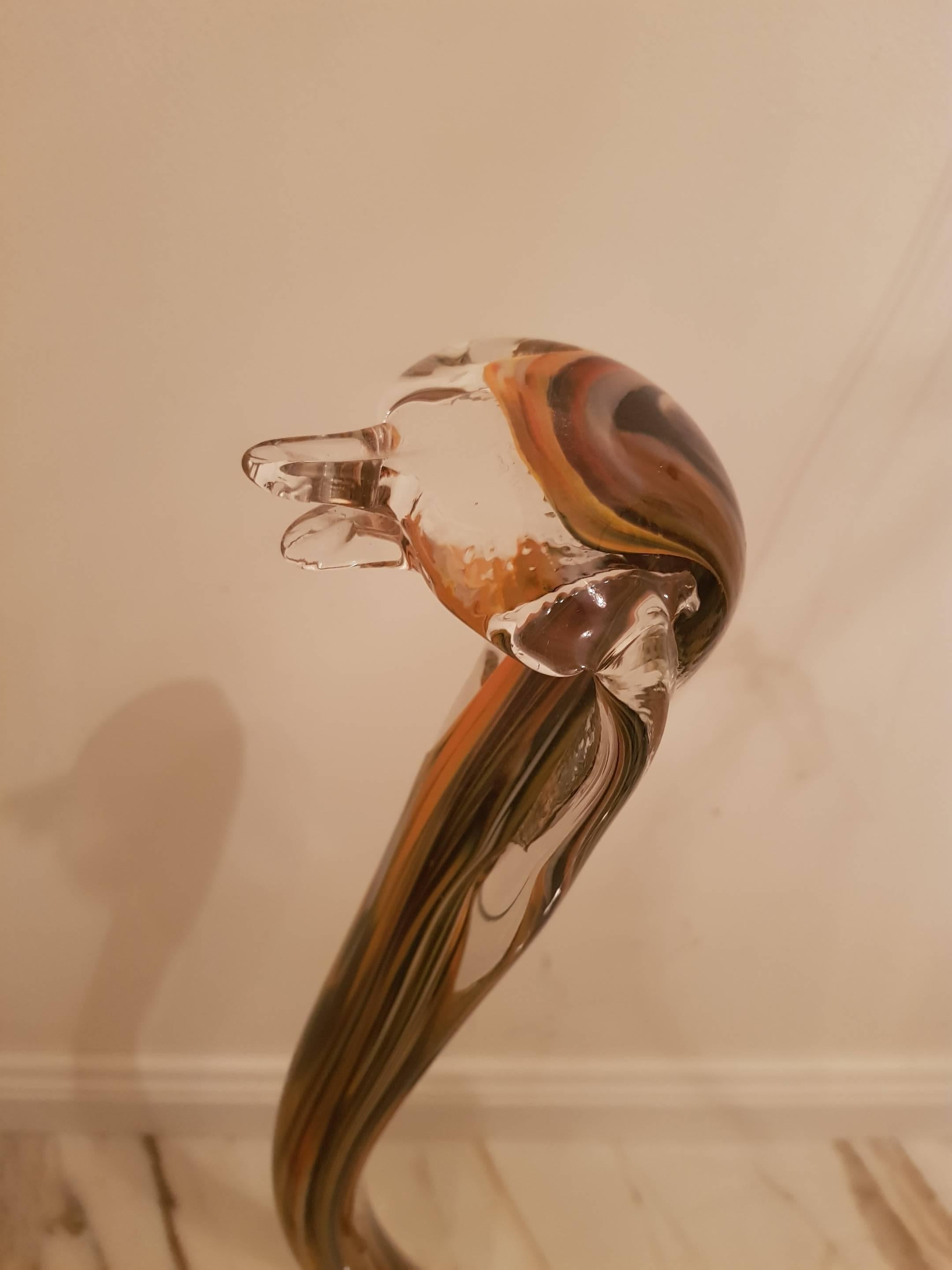 European Set of handblown Murano glass Cobras, 1980-1990, unique item For Sale