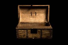 Charming King George I Pony Skin Coaching Trunk, Makers Label X2, 18th Century