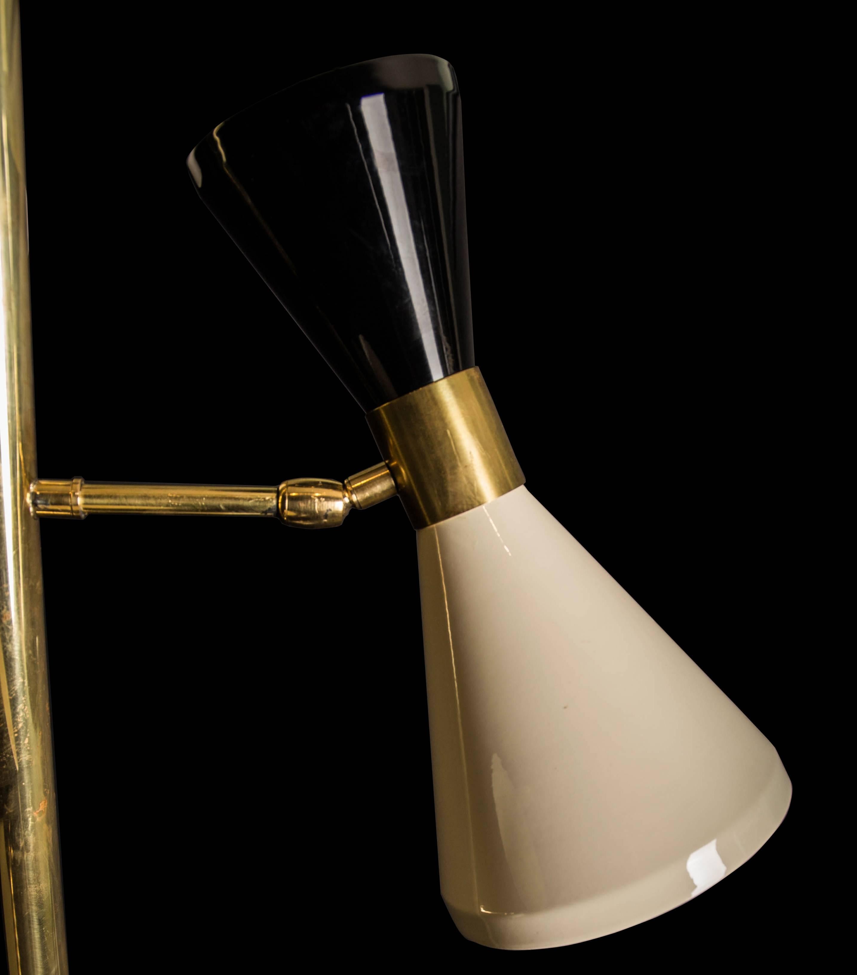 20th Century Italian Three-Light Floor Lamp in the Manner of Stilnovo