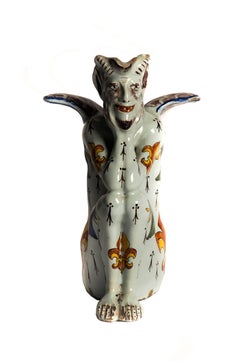 Faience Devil Jug, Italy, Early 19th Century