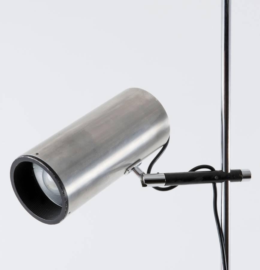 Post-Modern Iconic Maria Pergay stainless steel floor lamp for Ugine-Gueugnon, circa 1968