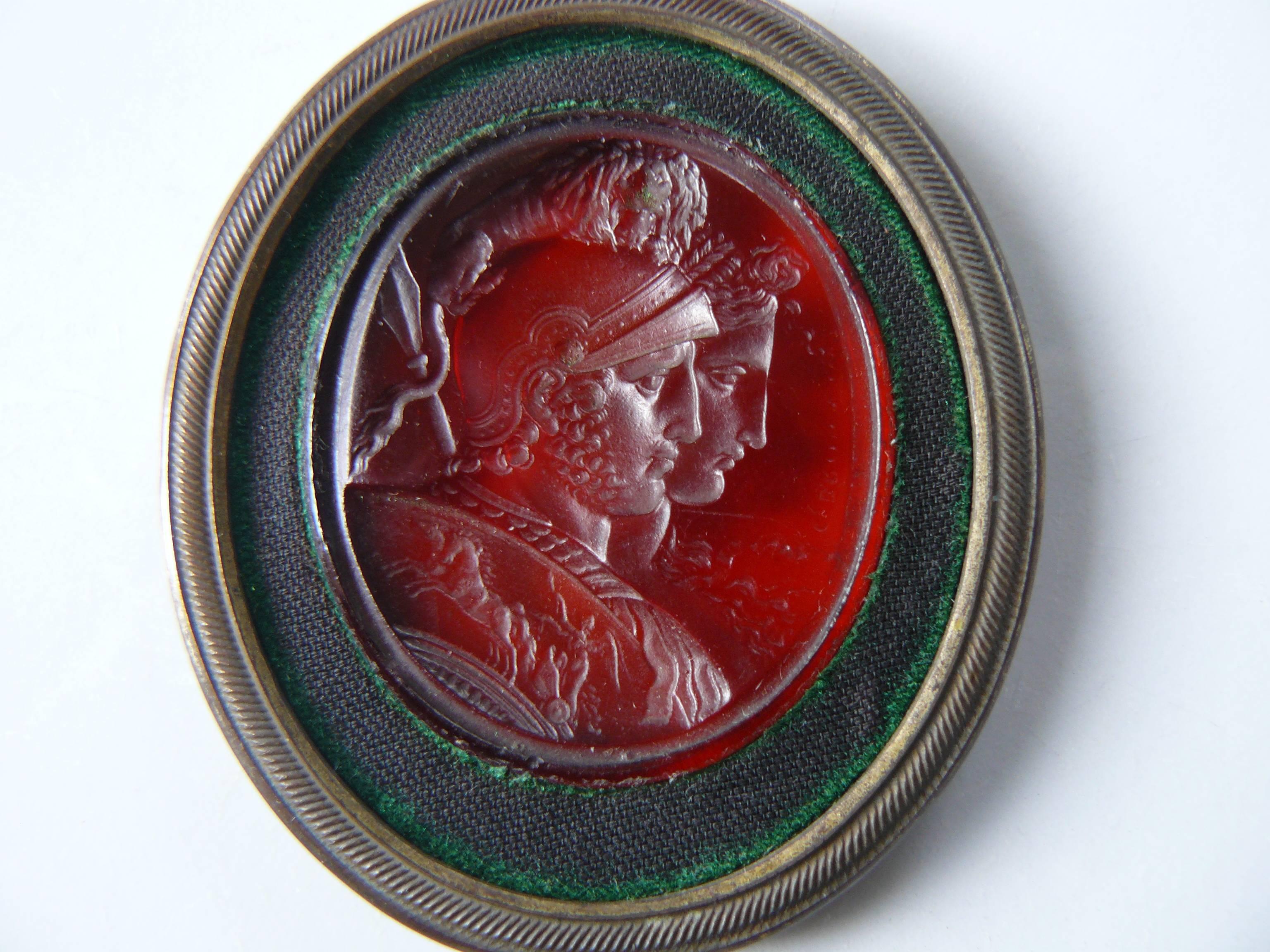 British 18th Century Glass Intaglio Charles Brown 