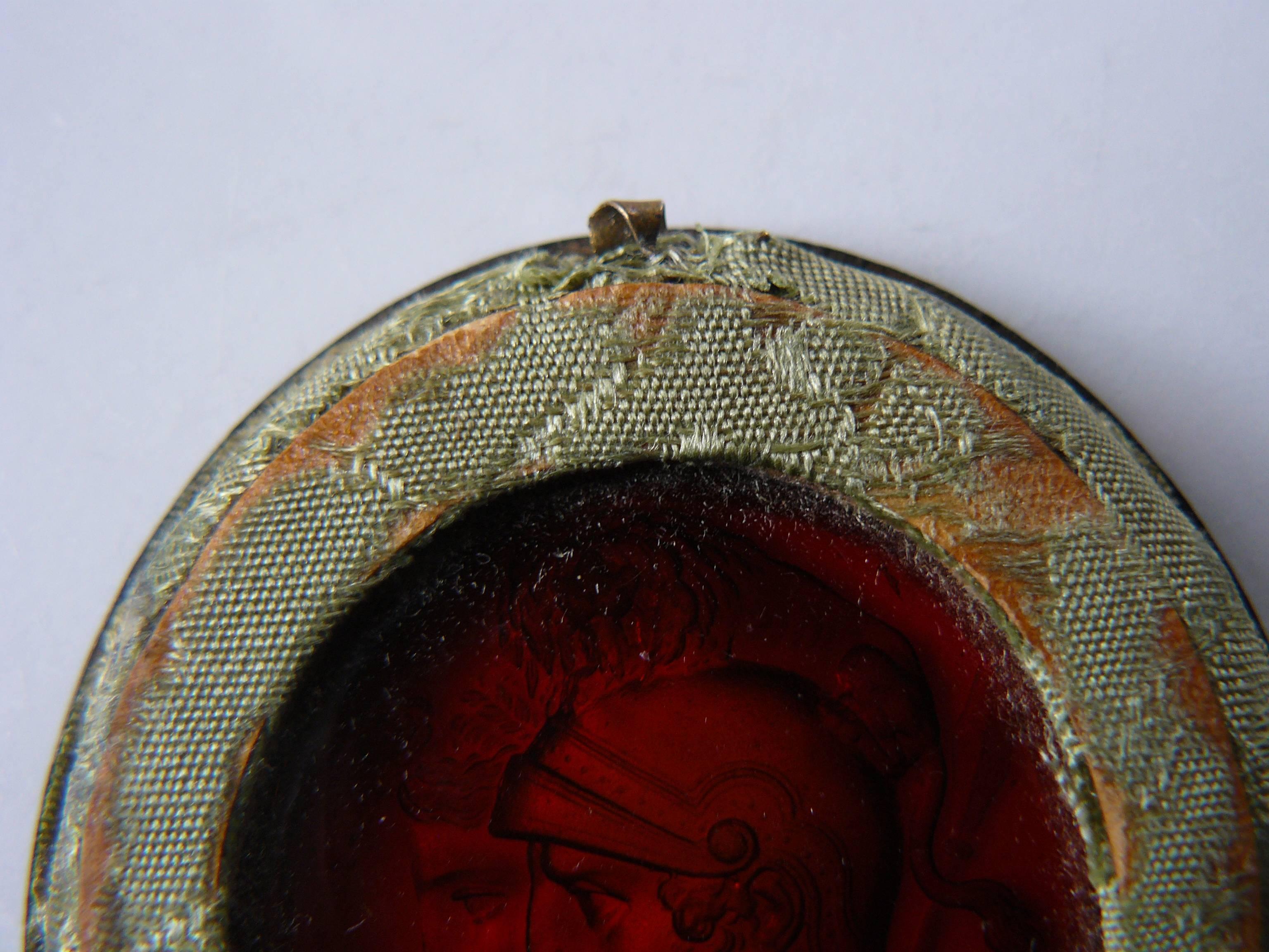 Carved 18th Century Glass Intaglio Charles Brown 