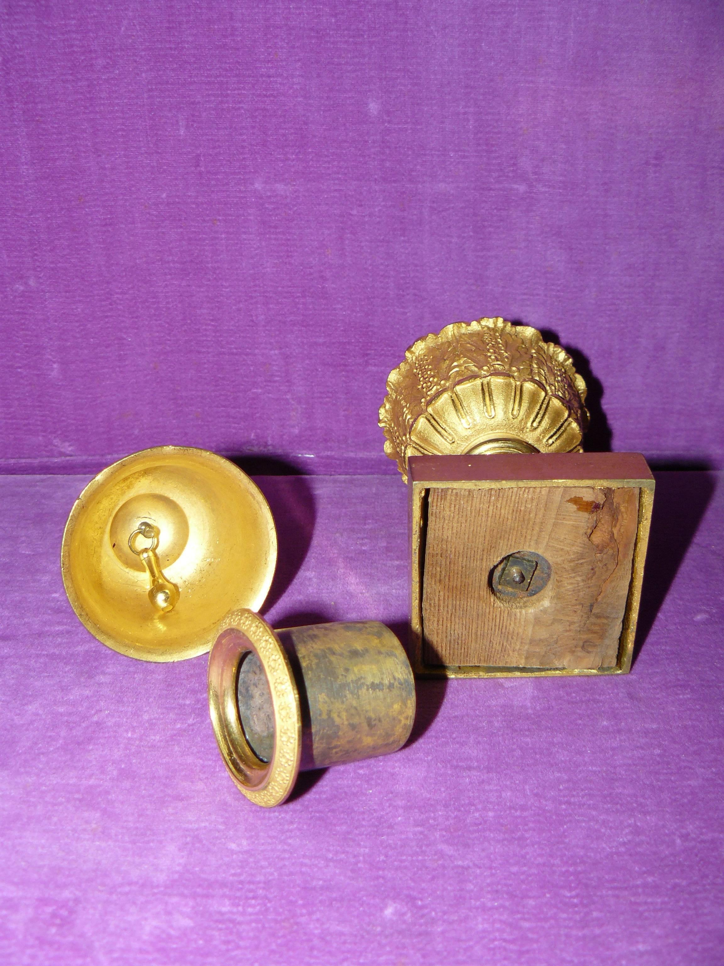 Charles X, Inkwell and Bell Gilt Bronze 5