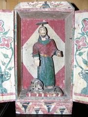 19th Century Mexican Nicho Altar with Saint Roch
