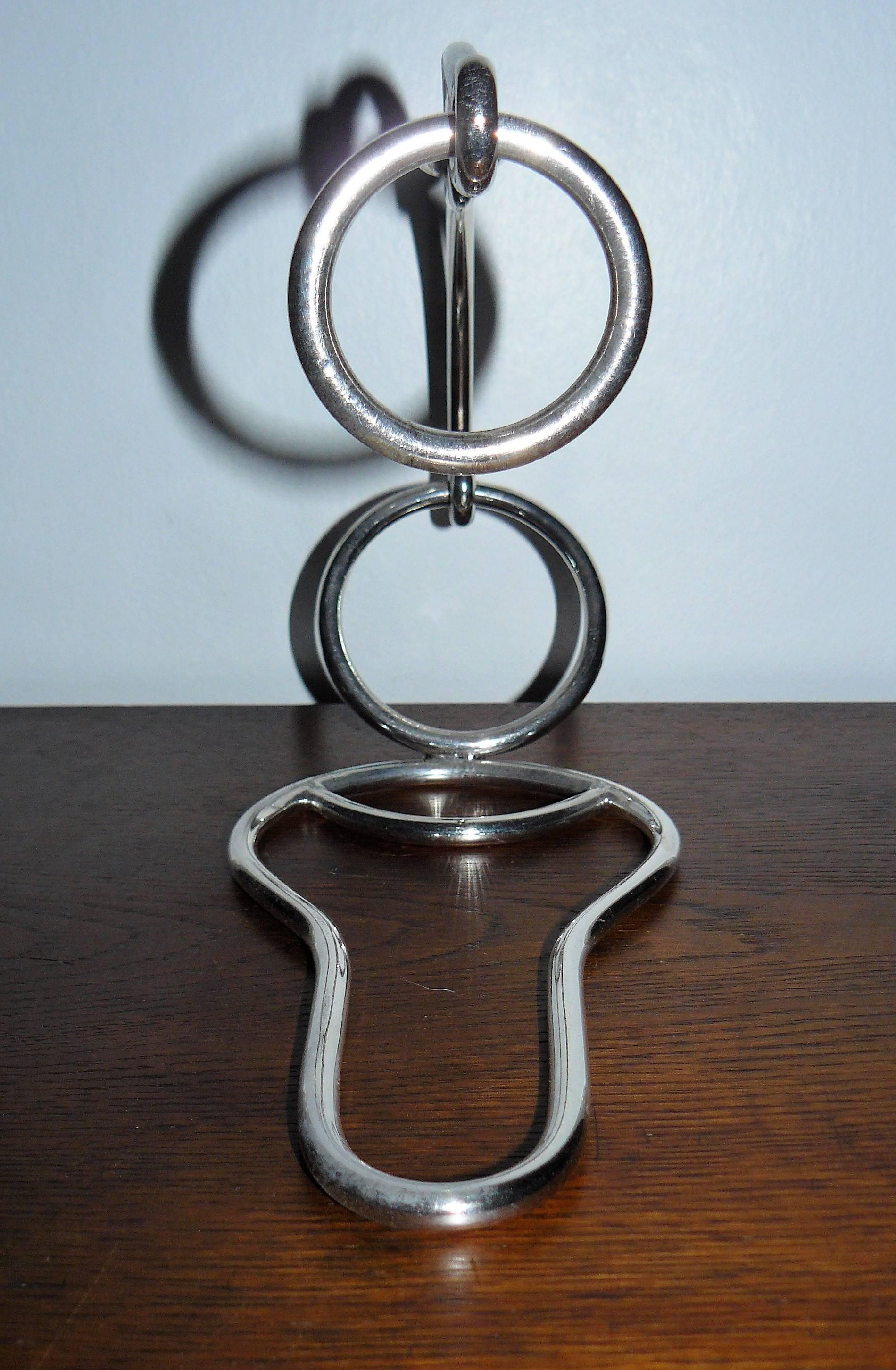 French 20th Century Silver Plate Wine Bottle Holder For Sale
