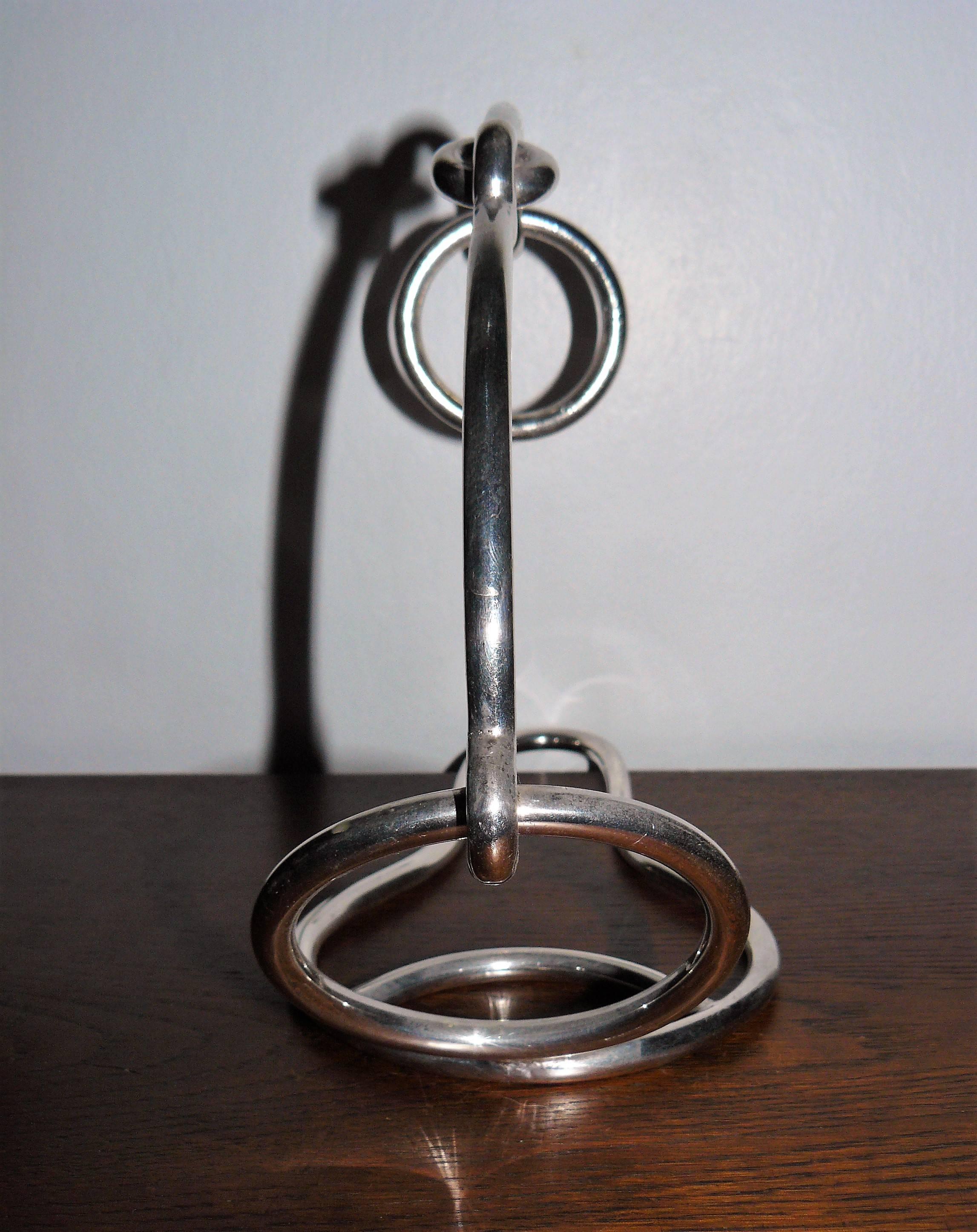 Mid-20th Century 20th Century Silver Plate Wine Bottle Holder For Sale