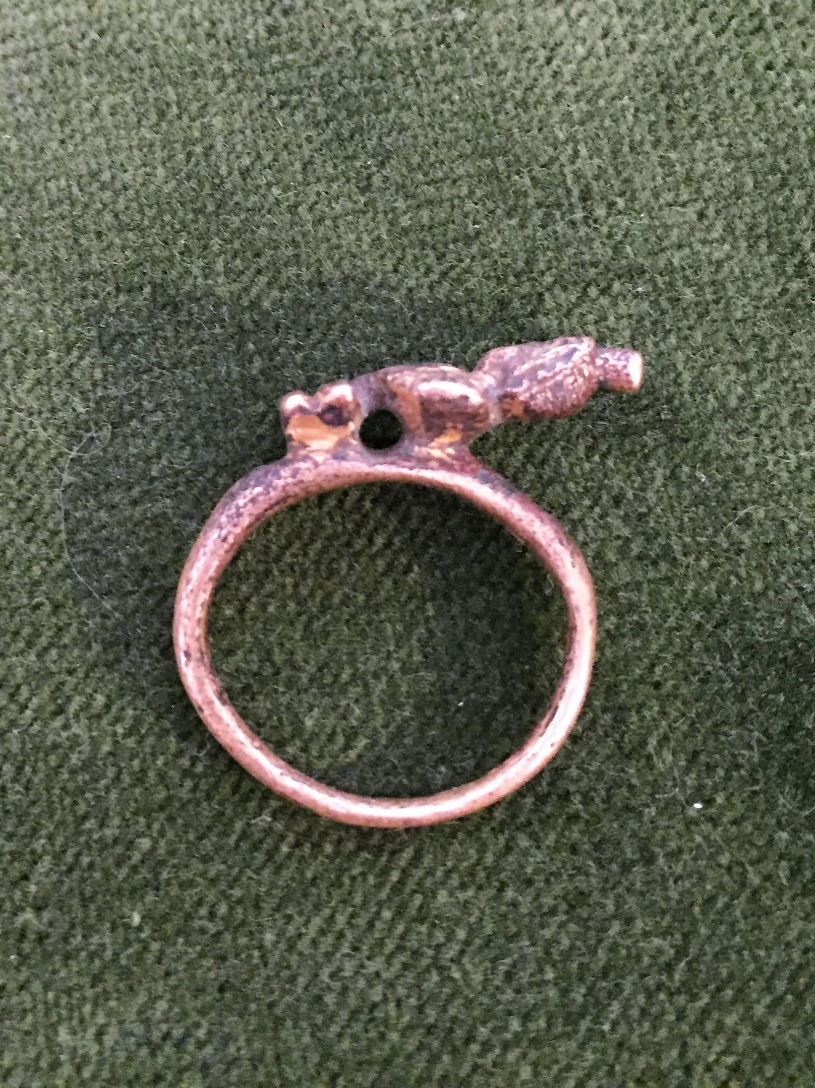 Romano/Egyptian Bronze Ring Sarapis II th Ad Century For Sale 1