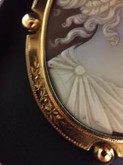 Antique Shell Cameo Brooch, circa 19th Century