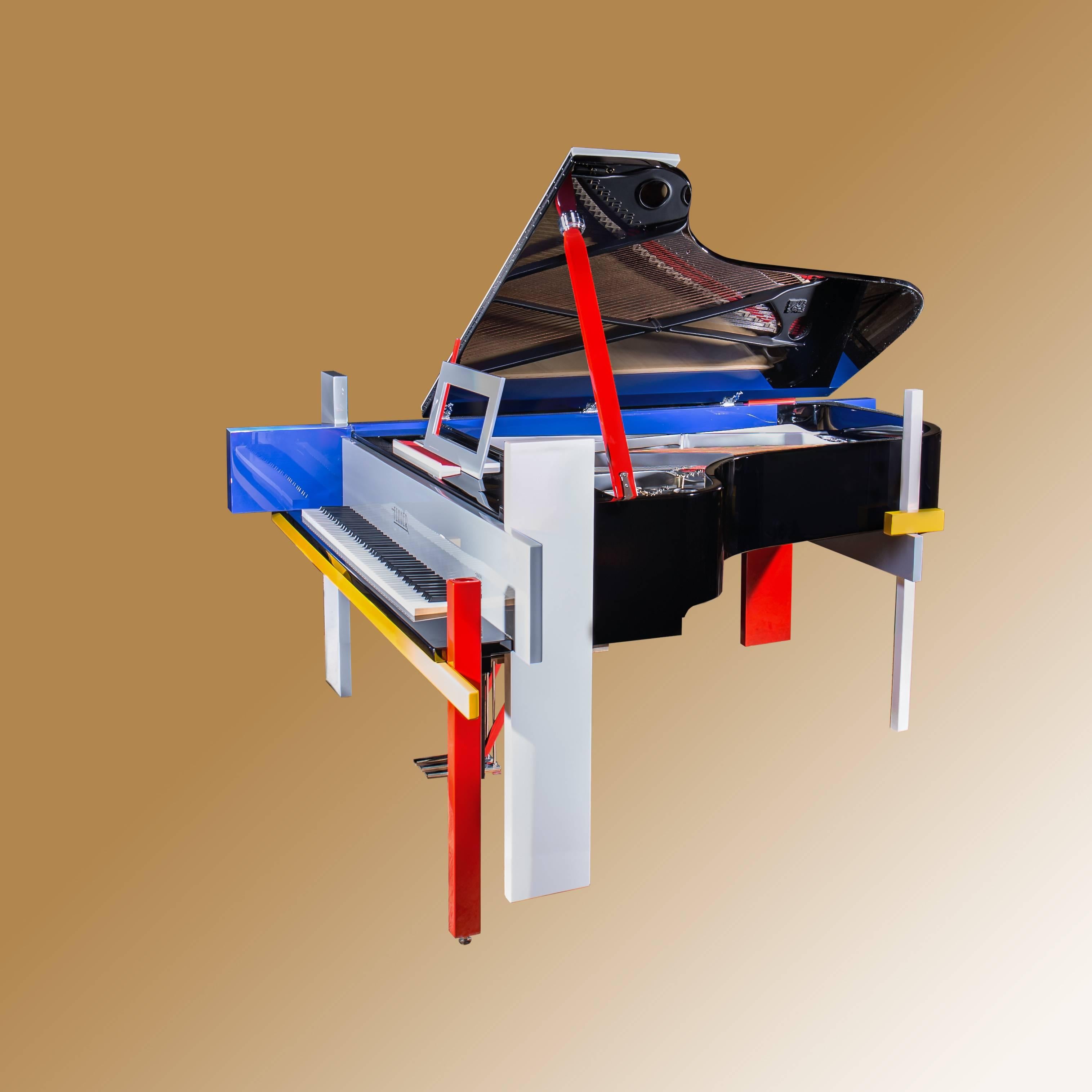One of a kind Modern Art grand piano designed by the New York architect Alexander Gorlin for a design Contest. Has been built new in the leading German Piano workshop Pianova Klavierbau. The piano is the number 2 of 2 ever built. 

We looked