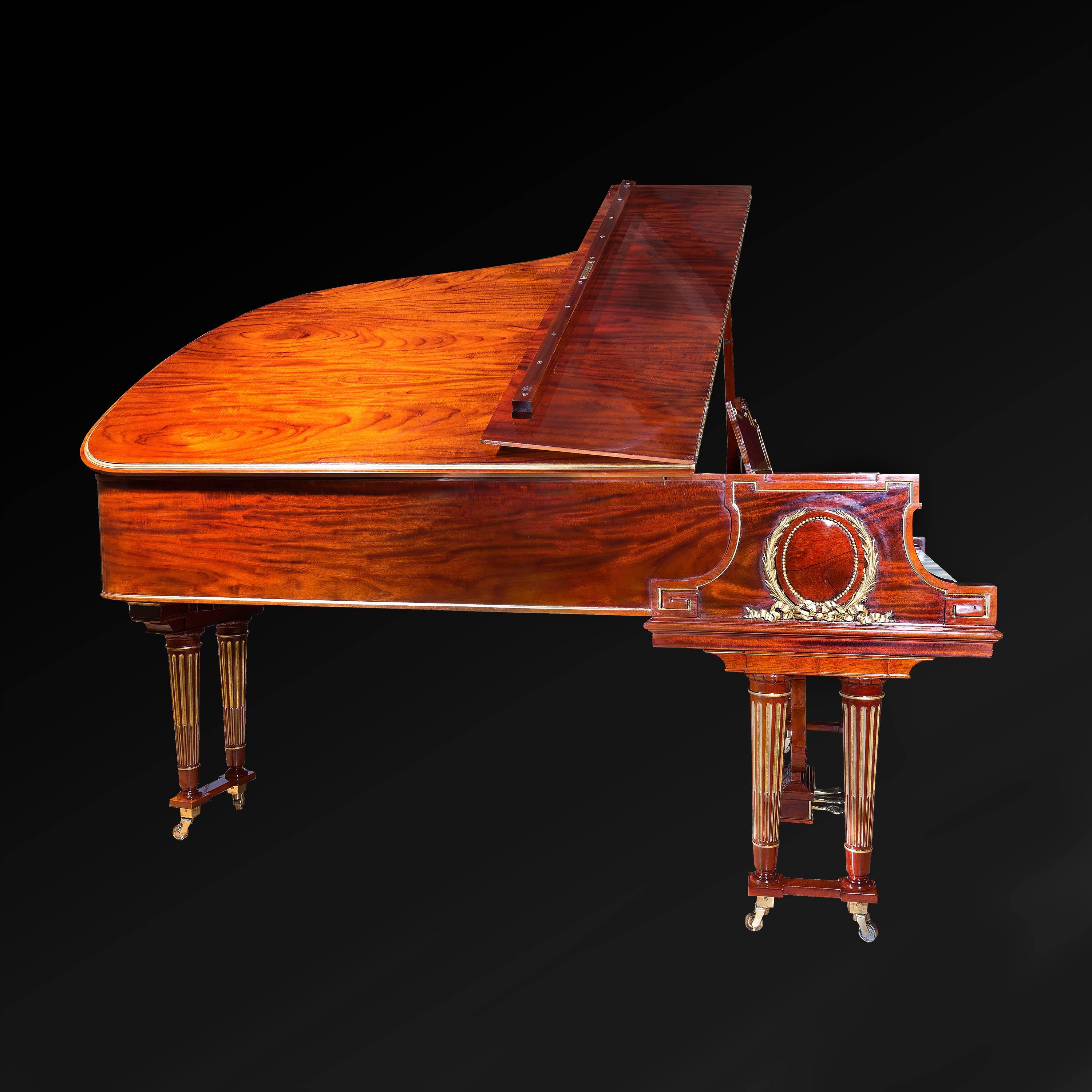 German Steinway & Sons B-211 Louis XVI Gold-Plated Details For Sale 1