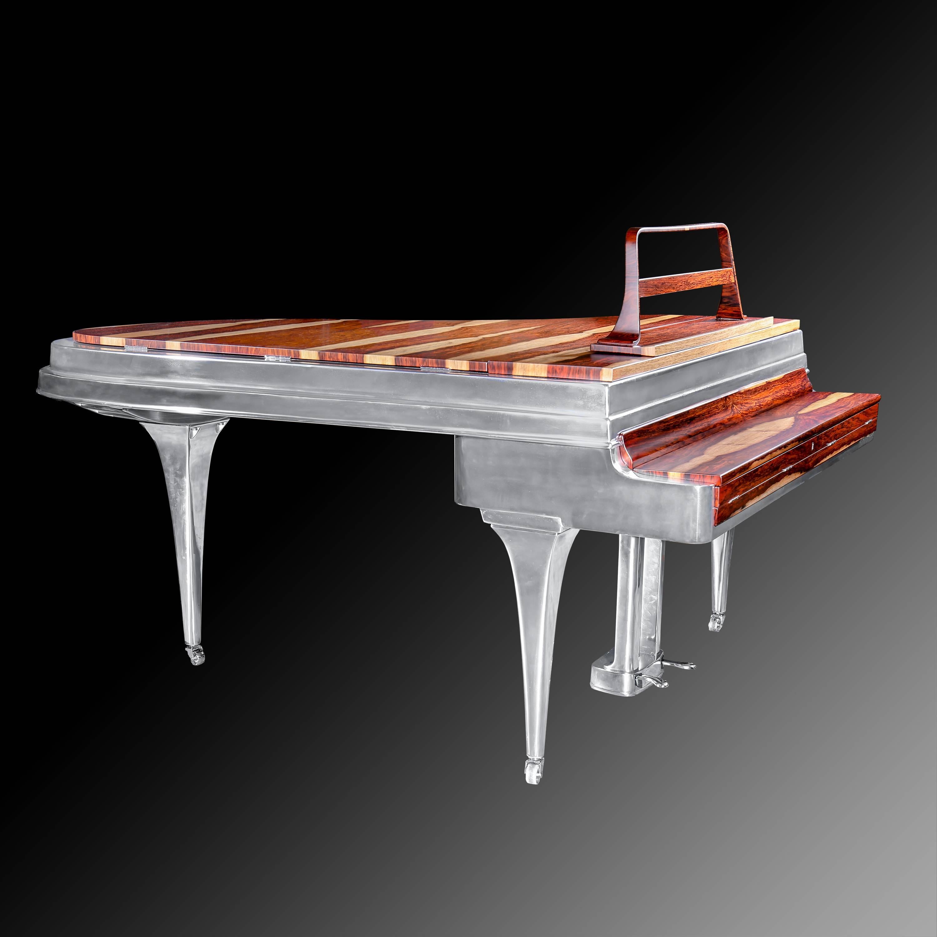 20th Century Aluminium Period Grand Piano Recent Makeover with State of the Art ST&S Parts For Sale