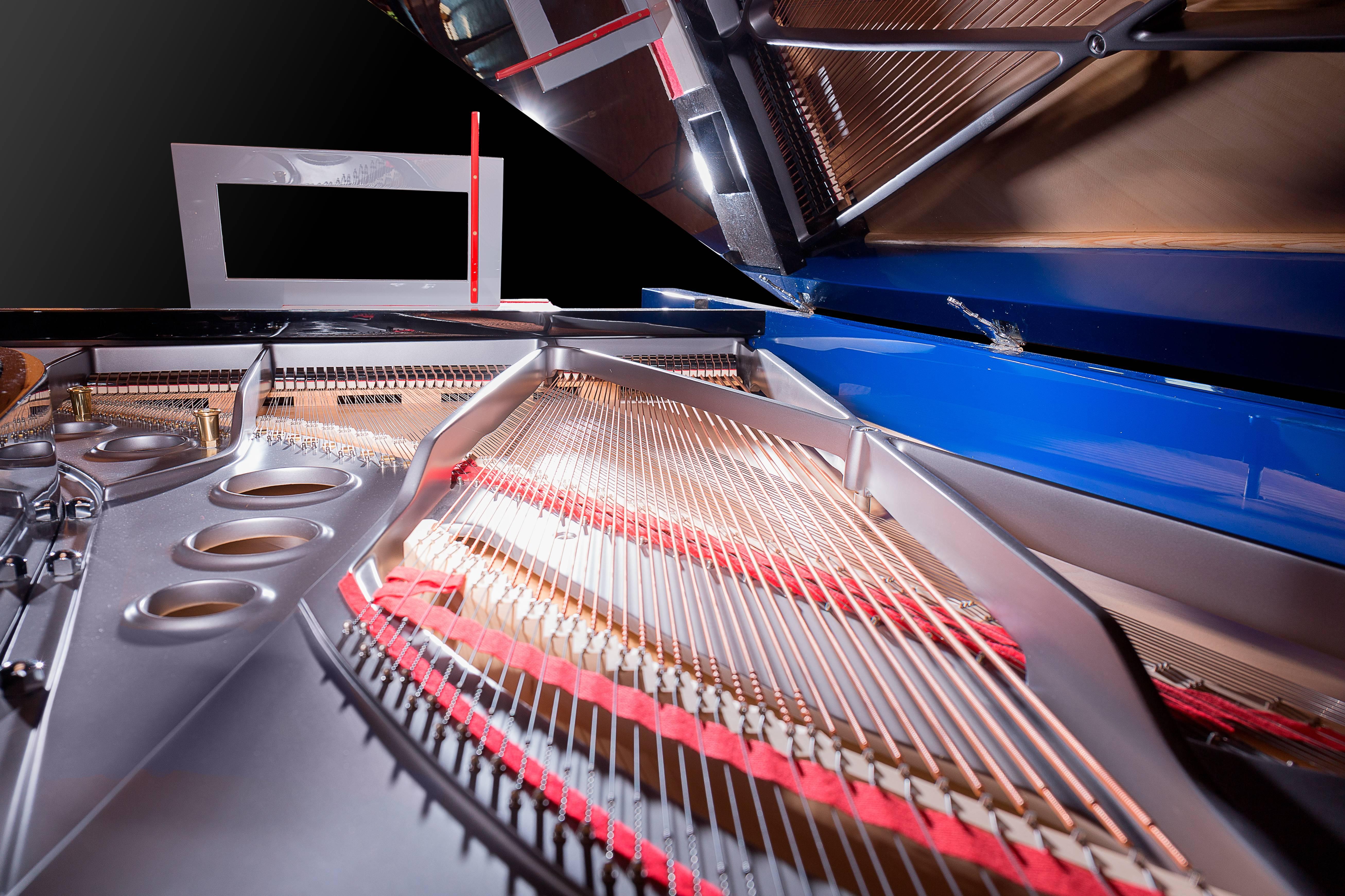 New Modern Art German Grand Piano, Luxury Handmade Fenner B Mondrian Colored For Sale 2