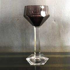 Art Deco Crystal Wine Glasses