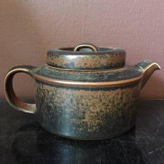 Ruska from Arabia, Brown Stoneware, Tea Pot, Sugar Bowl and Milk Jug