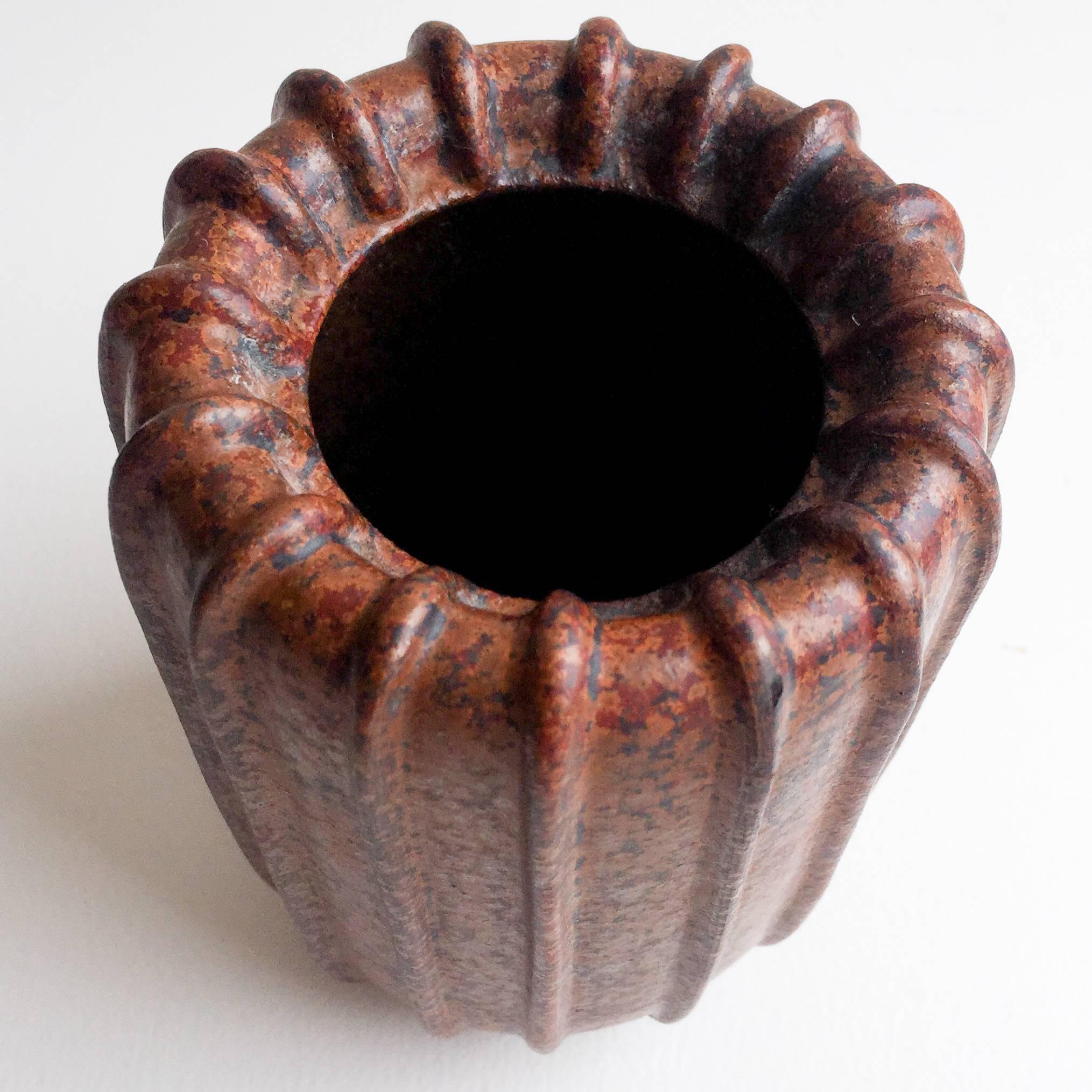 Art Deco Arne Bang Stoneware Vase, 1940s For Sale