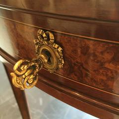 Escalier de Cristal, Burr Walnut and Mahogany Table