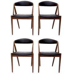 Set of 6 Kai Kristiansen Chairs model 31 with teak frame
