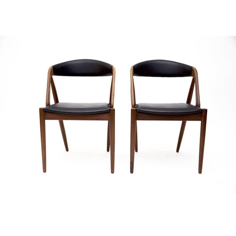 Set of 6 Kai Kristiansen Chairs model 31 with teak frame In Excellent Condition For Sale In Zurich, CH
