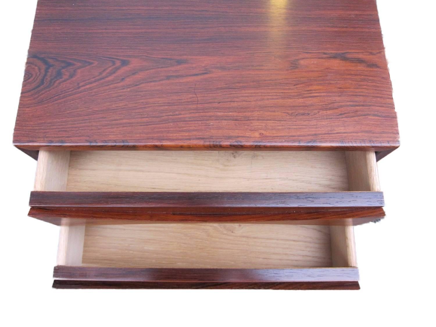 20th Century Pair of Tall Rosewood Night stands by Arne Vodder