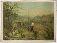 19th Century Wall Chart, Four Seasons, G. Schweisinger, 1885