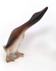 Pair of Airbrushed Ceramic Ducks Decorative Objects by Ugo Zaccagnini, Italy