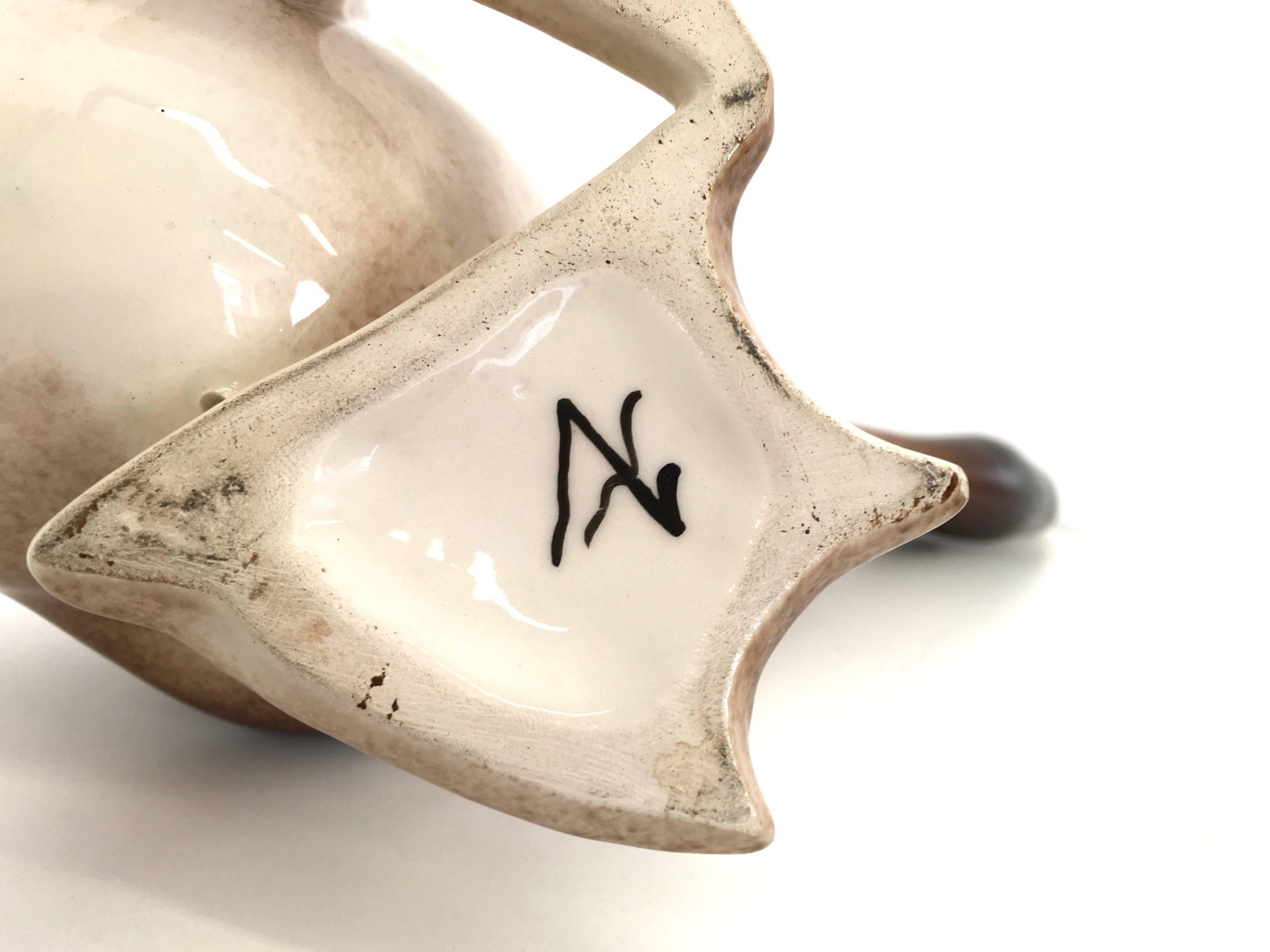 Coppia di anatre in ceramica aerografata, Objects for Objects di Ugo Zaccagnini, Italia In condizioni ottime in vendita a Bresso, Lombardy