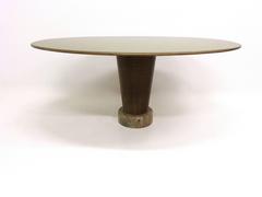Marble and Walnut Table, 1940s