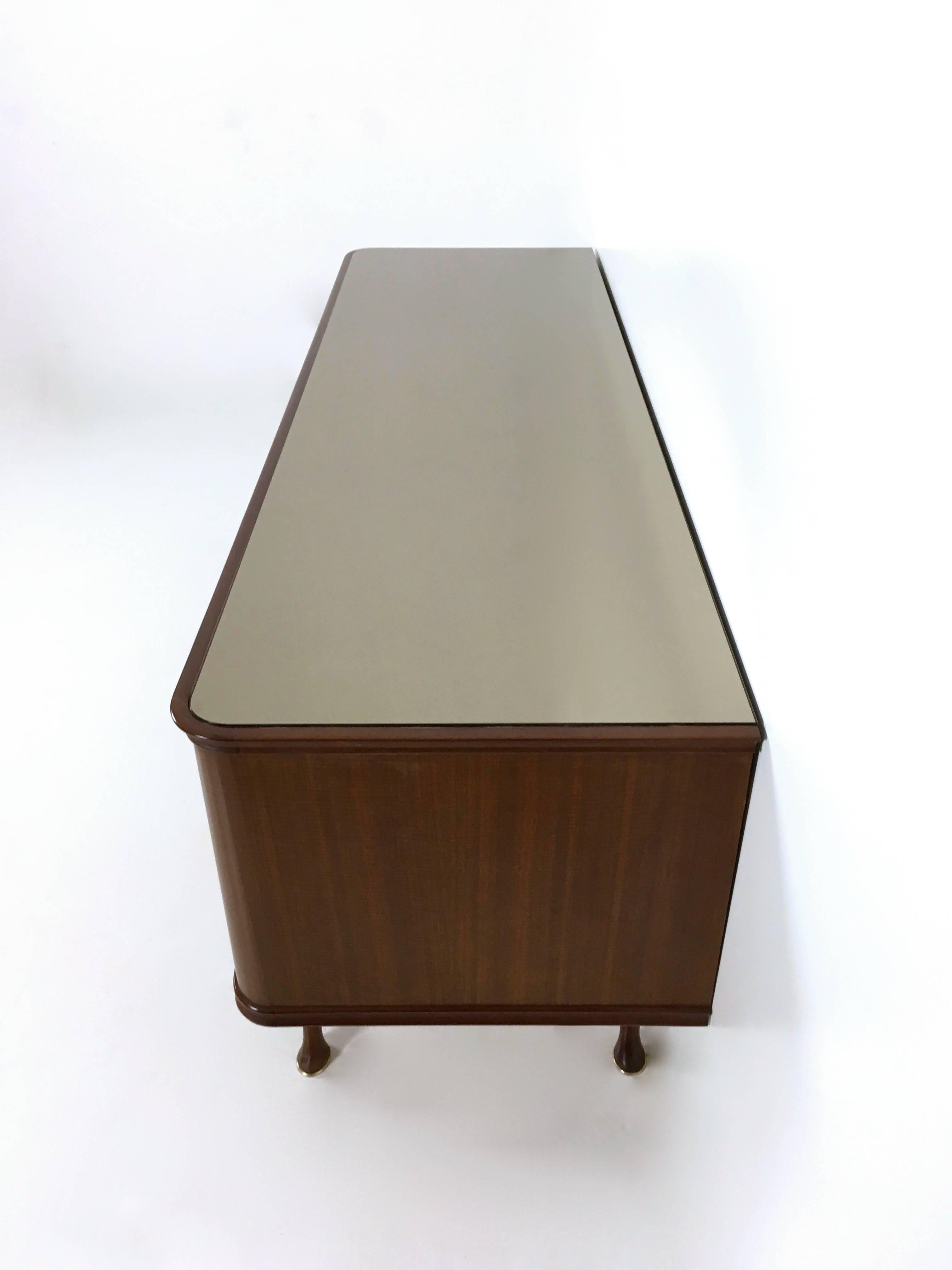 Mahogany and Parchment Dresser, 1950s 1