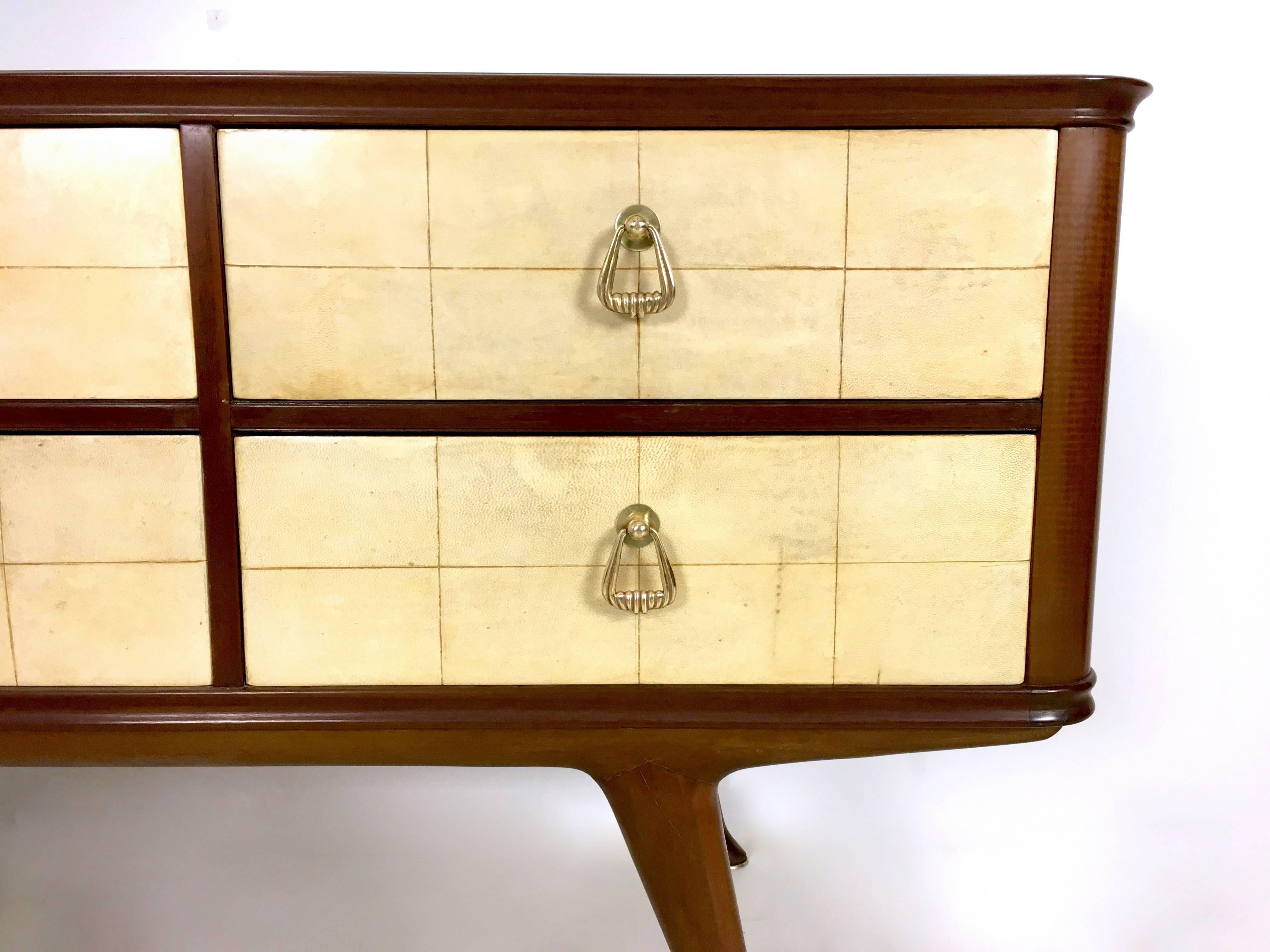 Mahogany and Parchment Dresser, 1950s 3