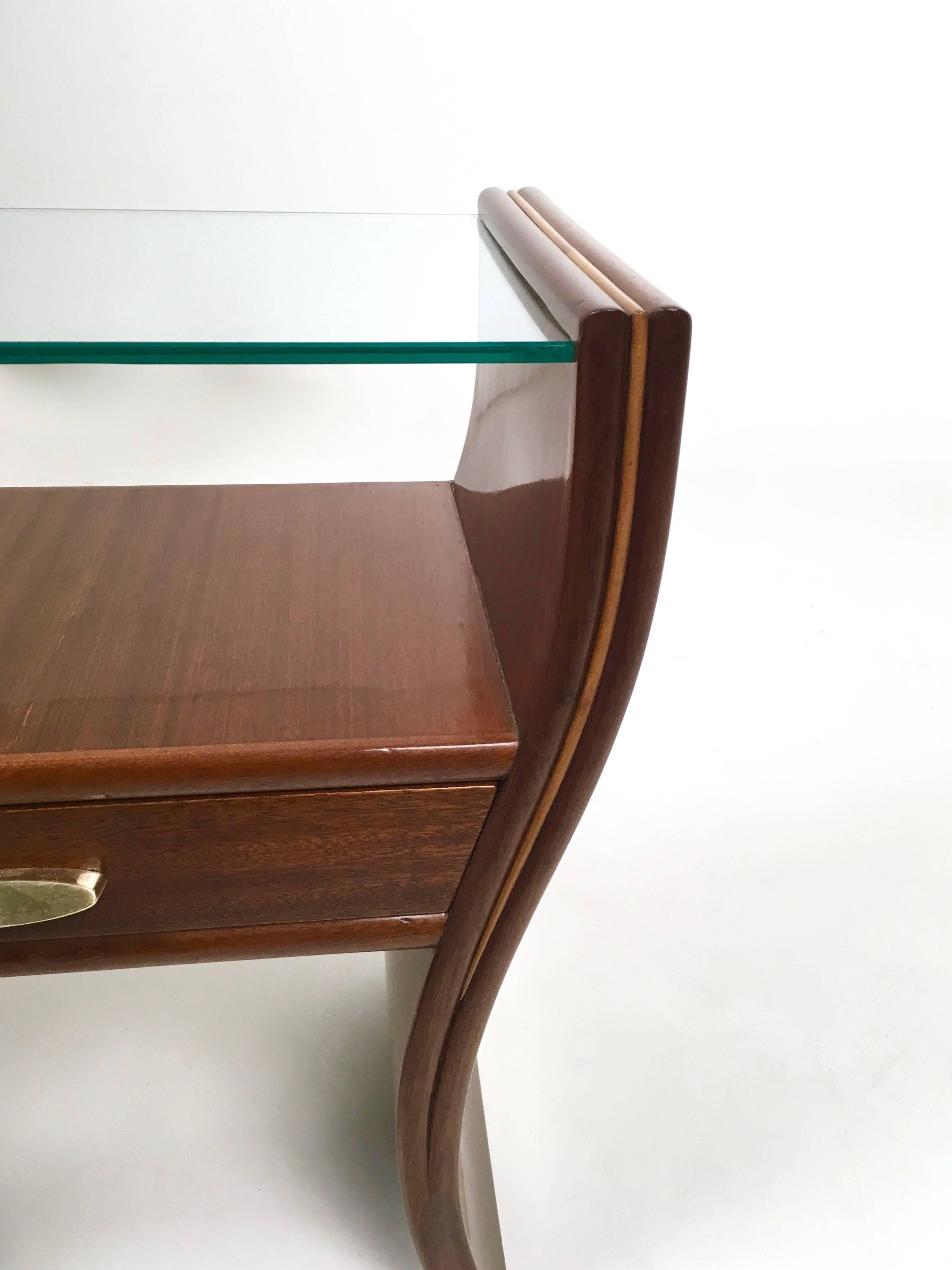Pair of Wonderful Bedside Tables Ascribable to Guglielmo Ulrich, 1940s-1950s 3
